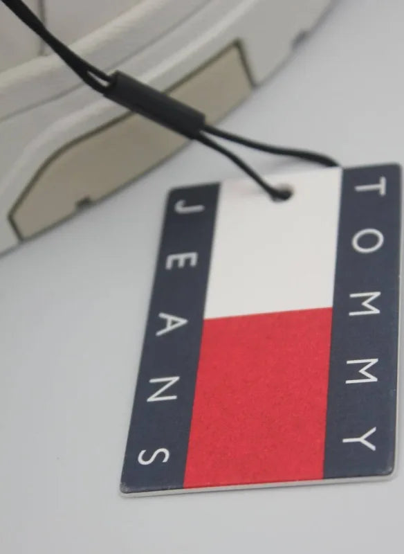 Tommy Jeans The Brooklyn LEather Footlocker Trainers White Green. Tommy Hilfiger. White. Trainers.