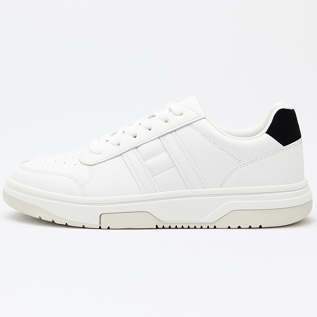 Tommy Jeans The Brooklyn LEather Footlocker Trainers White Green. Tommy Hilfiger. White. Trainers.