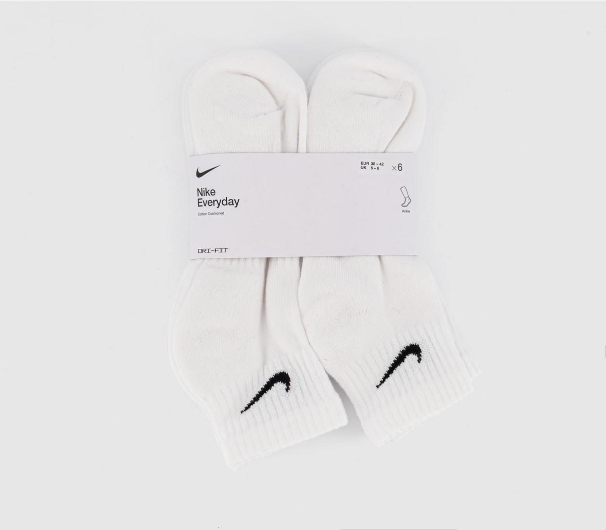 Nike
Training Ankle Socks 6 Pairs
White Black